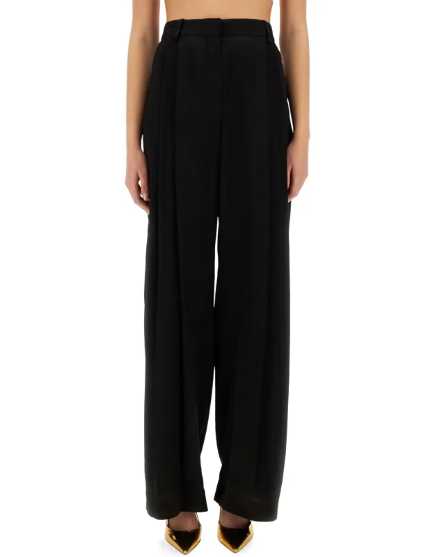 Wide-leg Pants With Pleat