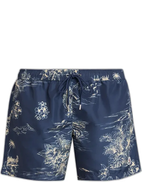 Tropical Print Swim Shorts
