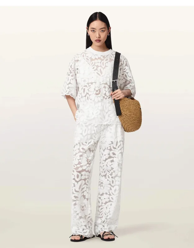 Amelie Straight Leg Lace Pants