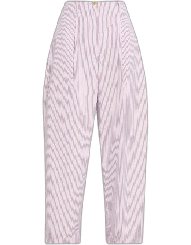 The Dean Pinstripe Organic Cotton Trousers