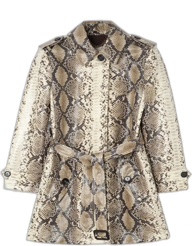 Stonehaven Python-print Coated Car Coat