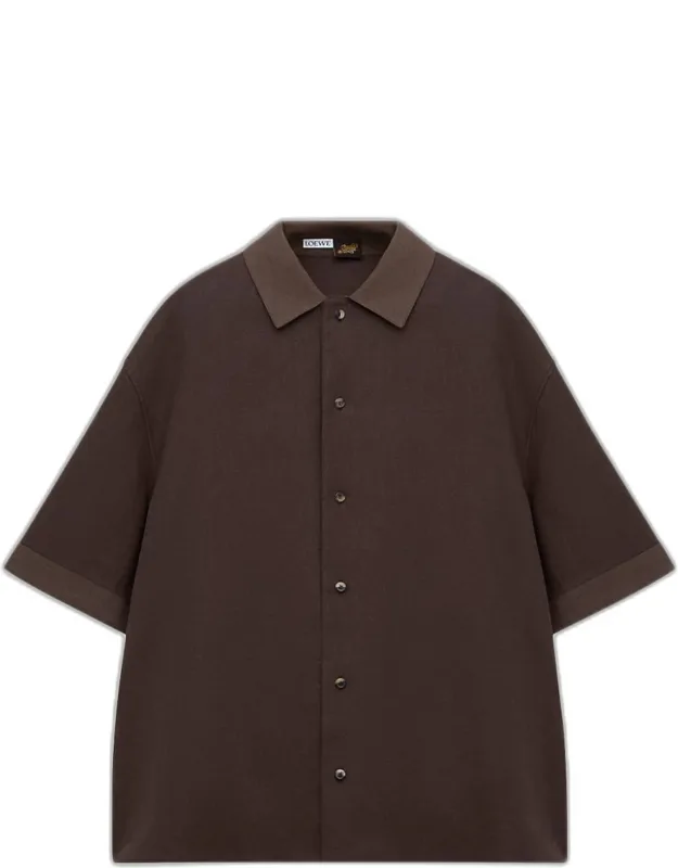 Washed Satin Short-sleeve Shirt