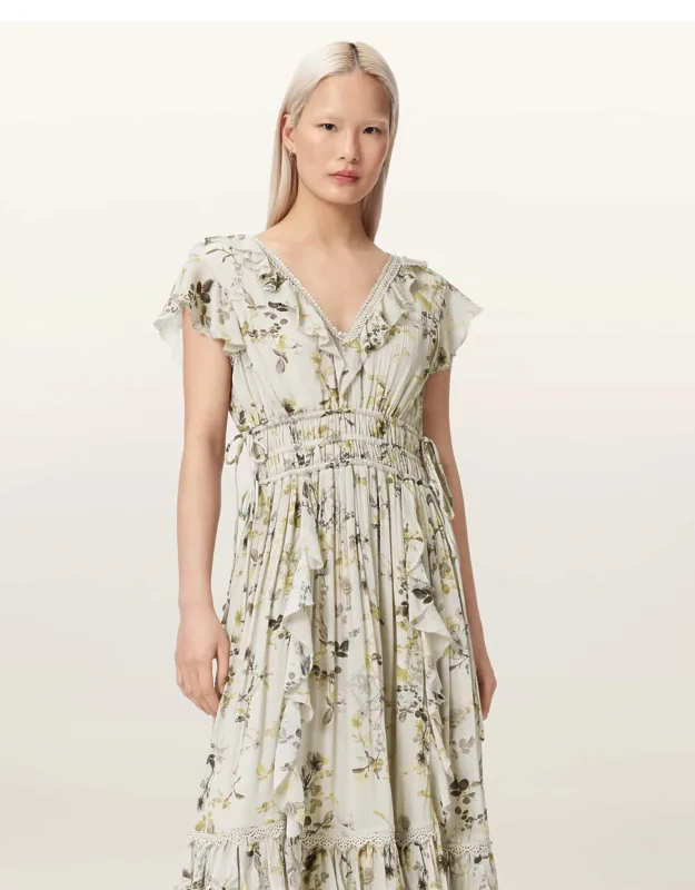 Floral Ruffled Maxi Dress