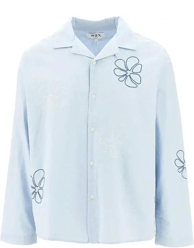 Embroidered Cotton And Linen Shirt