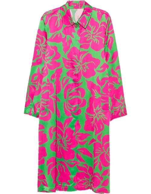 Raltonas Floral-print Satin-finish Dress