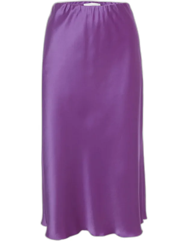 Satin Midi Skirt