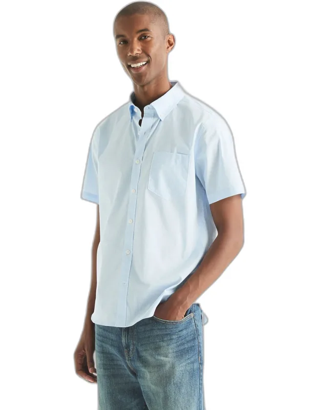 Nautica Classic Fit Plaid Short-sleeve Shirt With Moisture-wicking Fabric And Wrinkle-resistant Properties