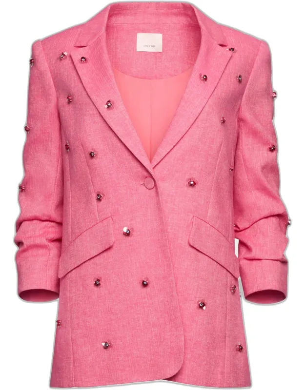 Wildflower Paile Linen Blazer