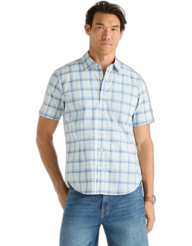 Nautica Plaid Short-sleeve Shirt, Soft Slub Cotton, Classic Fit