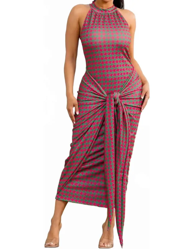 Eye Catching Houndstooth Pattern Dress