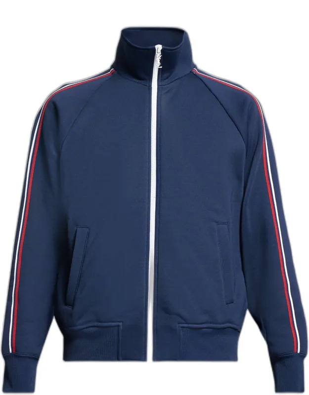 Piped Raglan-sleeve Track Jacket