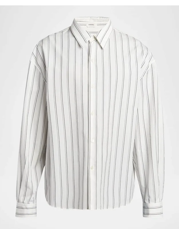 Striped Cotton Button-front Shirt