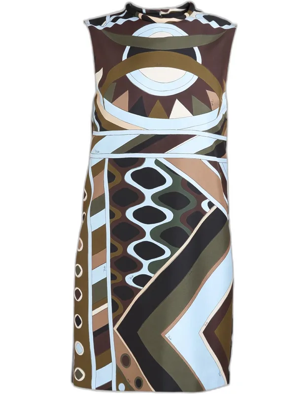 Vivara-print Silk Twill Mini Shift Dress