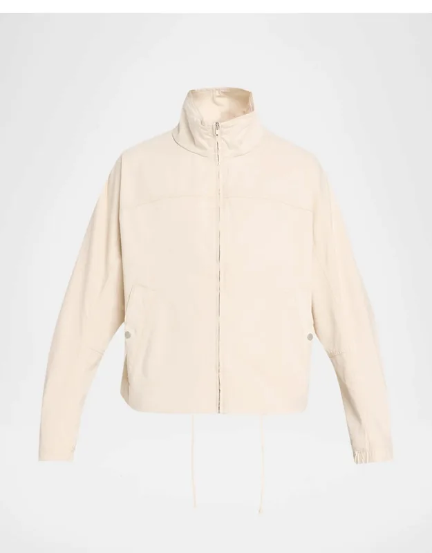 Cotton Drill Stand-collar Blouson Jacket