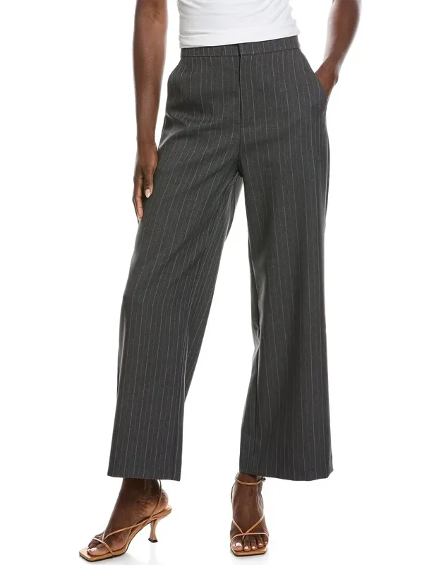 Elastic Back Straight Fit Casual Pants