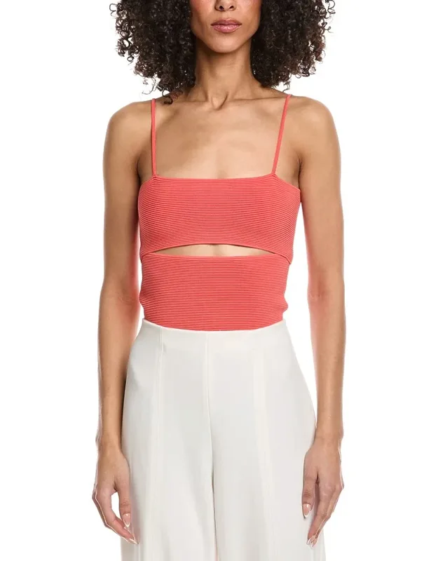 Crepe Matte Front Slit Tank