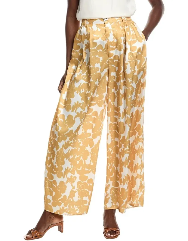 Satin Wide Leg Trousers