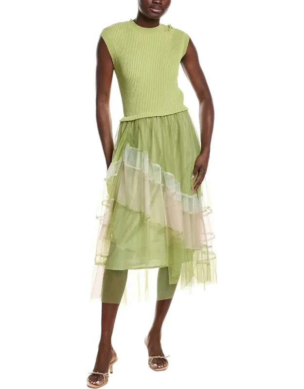 Tulle A-line Midi Dress