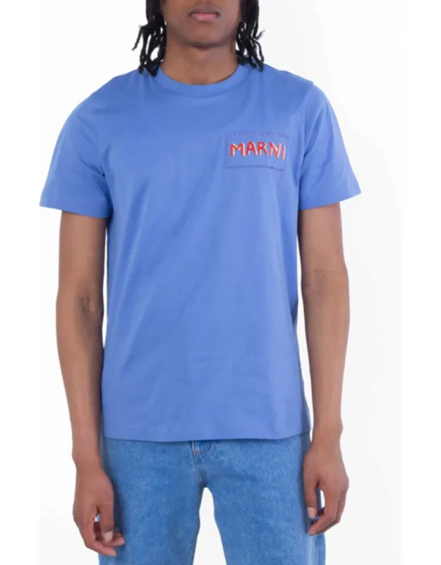Logo Label Crewneck Cotton T-shirt