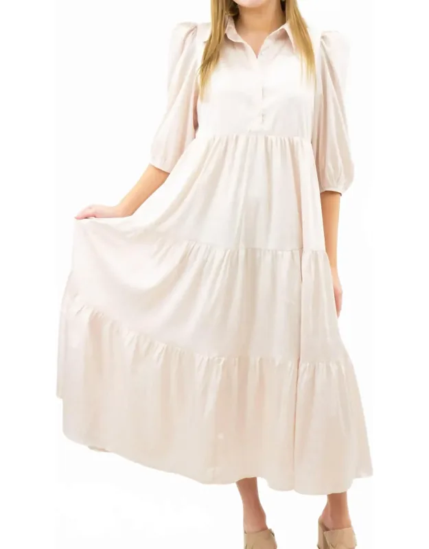 Collared Midi Shirt Dress