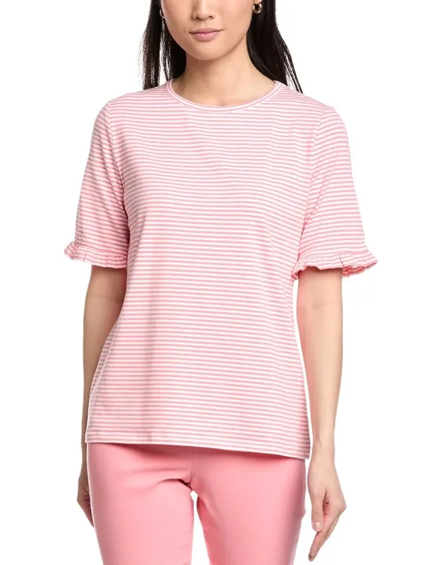 Elbow Ruffle Sleeve T-shirt