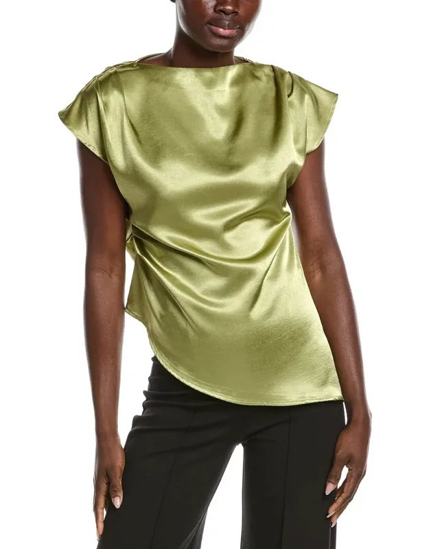 Asymmetrical Side Pleats Top