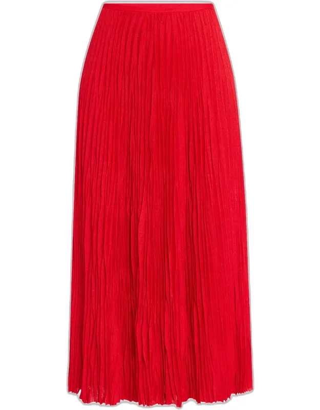 Pleated Jersey Skirt