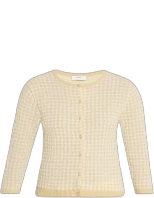 Gingham Knit Cardigan