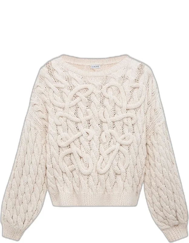 Anagram Cable-knit Sweater
