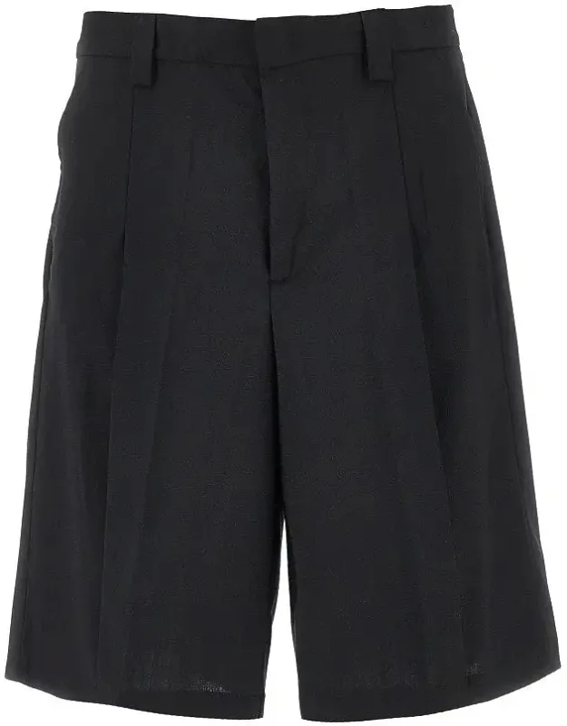 Wool-blend Canvas Bermuda Shorts