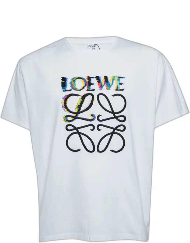 Glitch Anagram Cotton Crew Neck T-shirt
