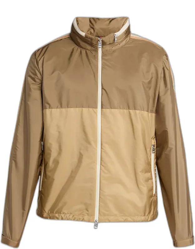 Bicolor Nylon Full-zip Jacket