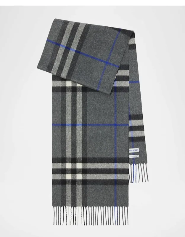 Cashmere Giant Check Scarf