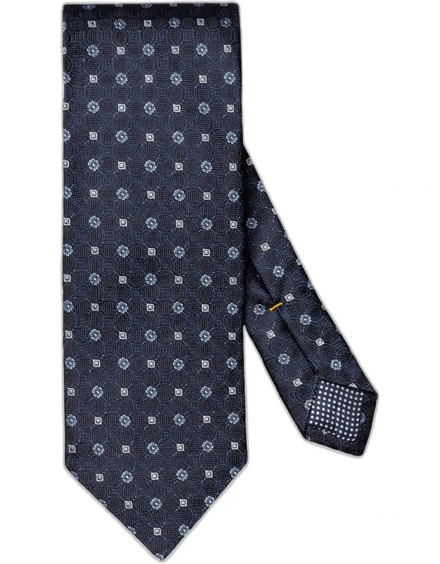 Floral-medallion Silk Jacquard Tie