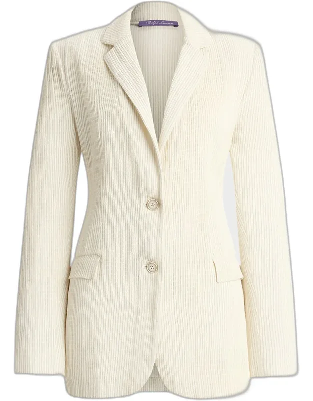 Woven Leather Blazer