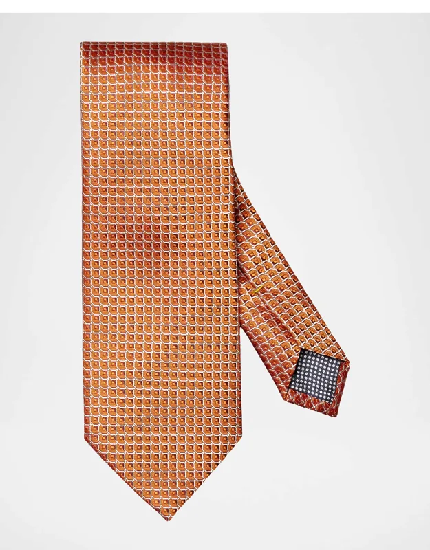 Geometric Print Silk Tie