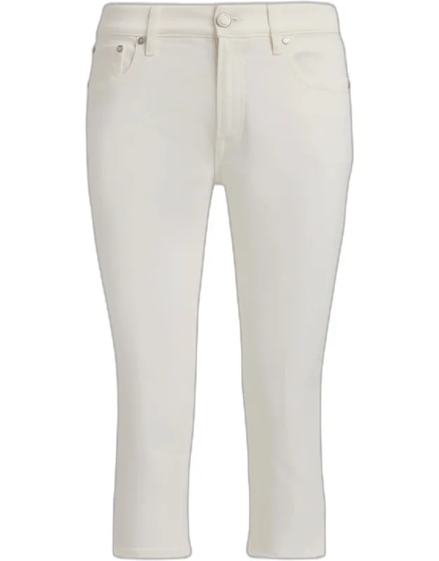Cotton Twill Capri Pants