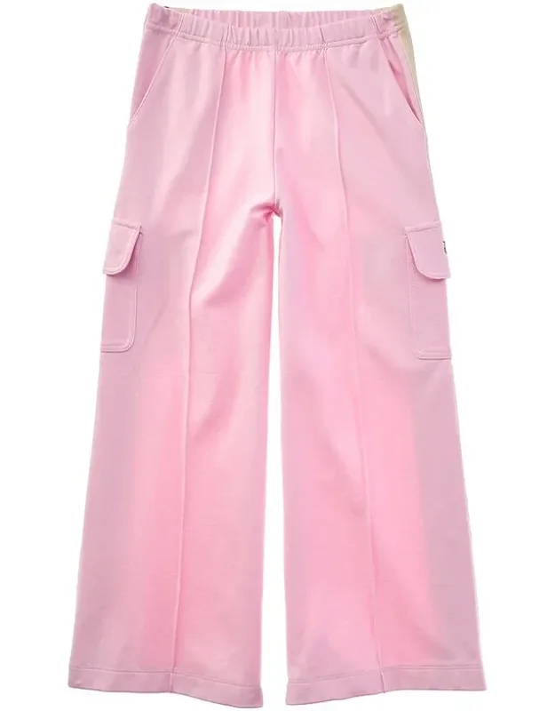 Palm Angels Contrast Pant With Elastic Waist And Cargo Pockets