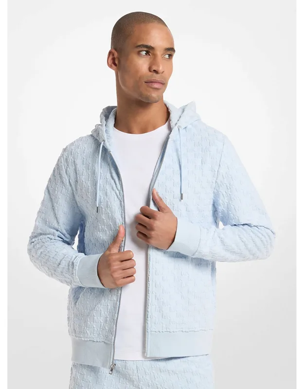 Jacquard Terry Zip-up Hoodie