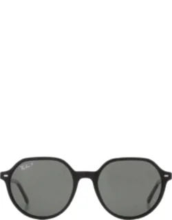 Thalia Polarized Green Square Sunglasses