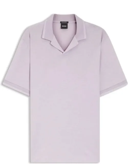 Johnny-collar Polo Shirt
