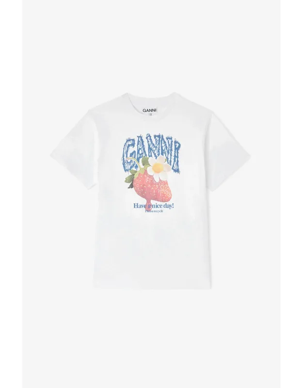 White T-shirt With Strawberry