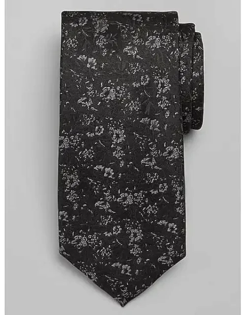 Ashmore Floral Tie - Smooth Silk-blend Fabric, Intricately Woven Floral Pattern