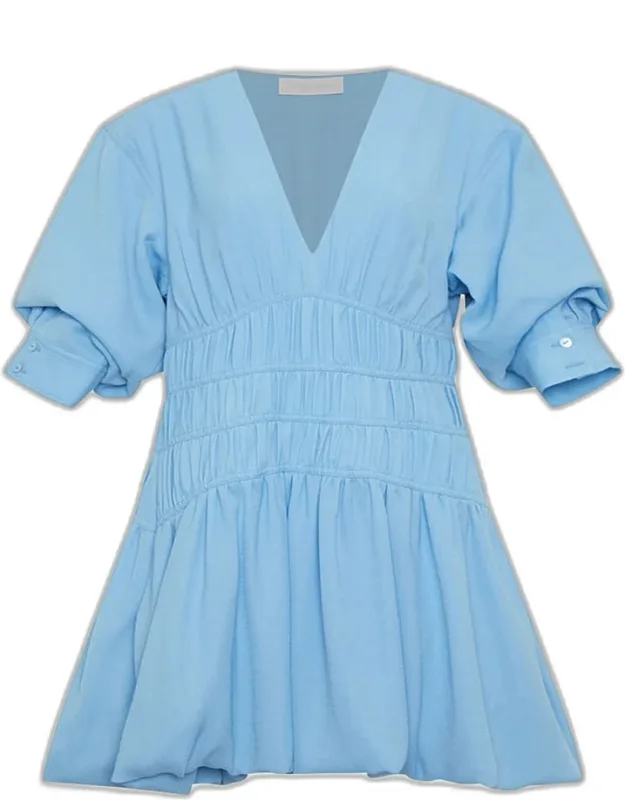Diem Gauze Short-sleeve Mini Bubble Dress