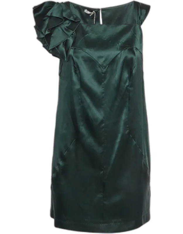 Satin Bow Detail Mini Dress