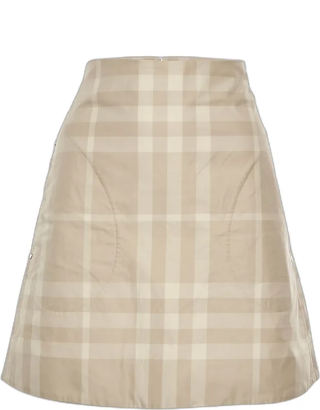 Check Gabardine Mini Skirt