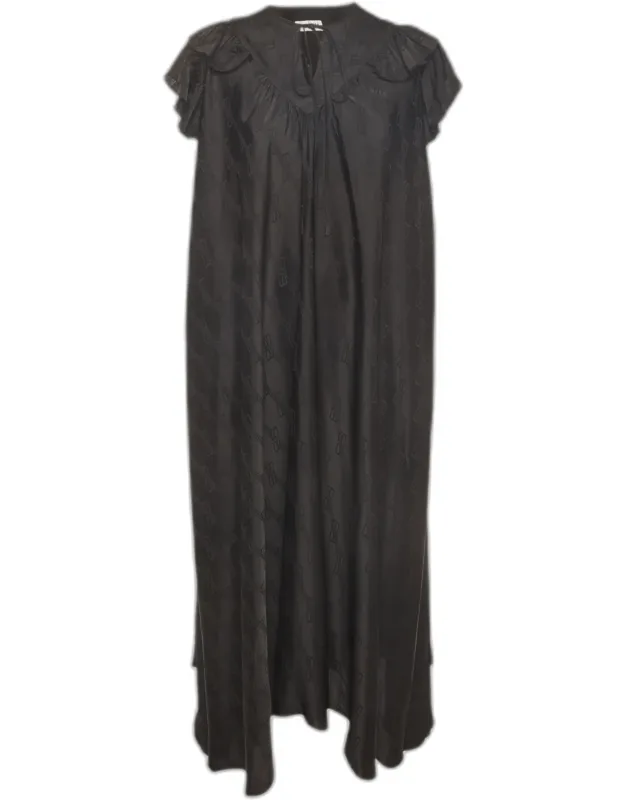 Monogram Jacquard Flou Maxi Dress