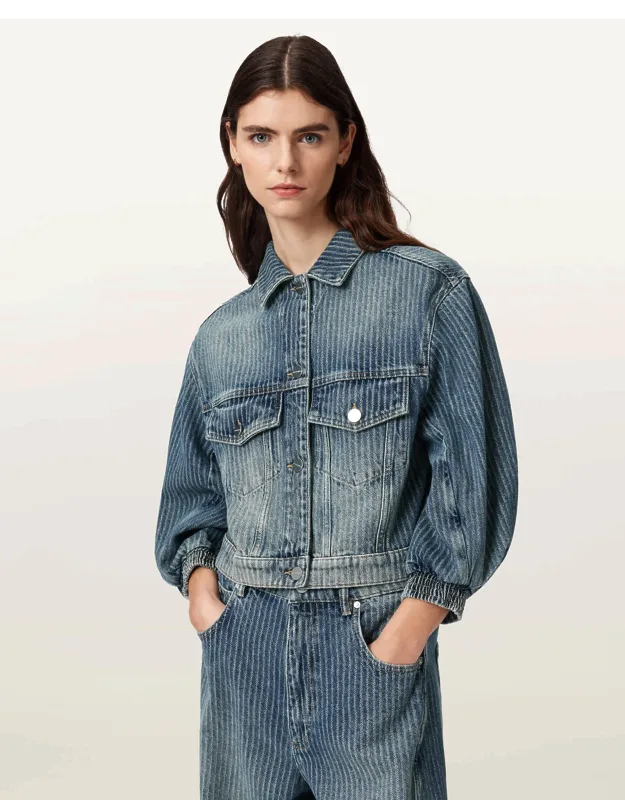 Luca Striped Cropped Jacket