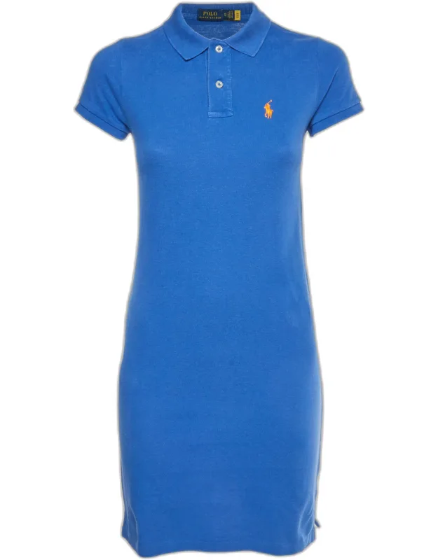 Pique Knit Polo Mini Dress