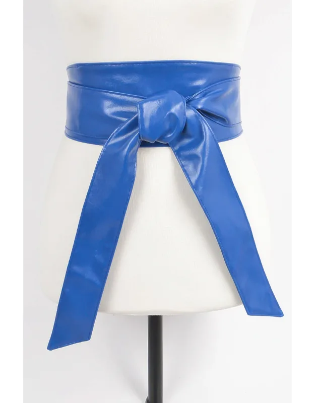 Faux Leather Tie Up Belt